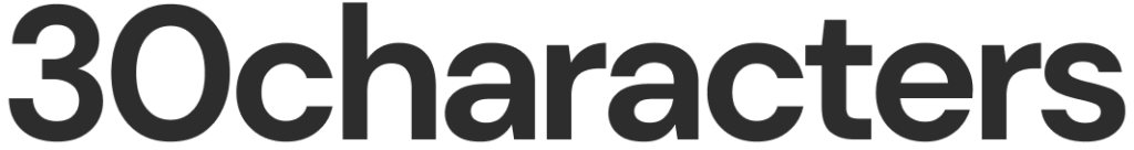 30characters logo